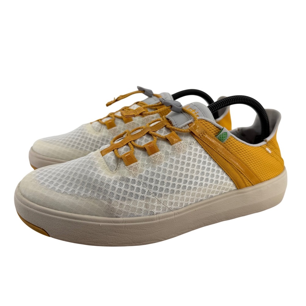 Stio Colter Low Women's Mustard Yellow White Mesh Bungee Sneakers Size 8.5